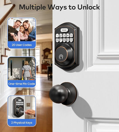 TEEHO TE001K Keyless Entry Door Lock - Image 2