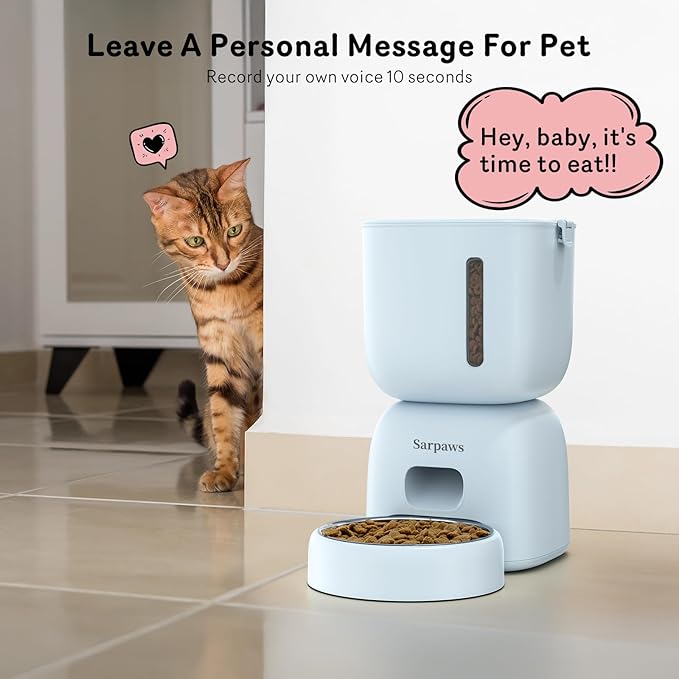 Automatic Cat Feeder and Water Dispenser FW1, Wire or Battery Cat Food - Image 5