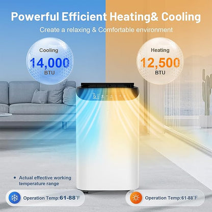 14000 BTU Portable Air Conditioner and Heater - Image 2