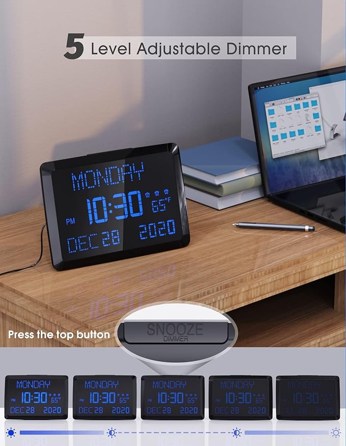 11.5" Large Display Digital Calendar Clock - Image 5