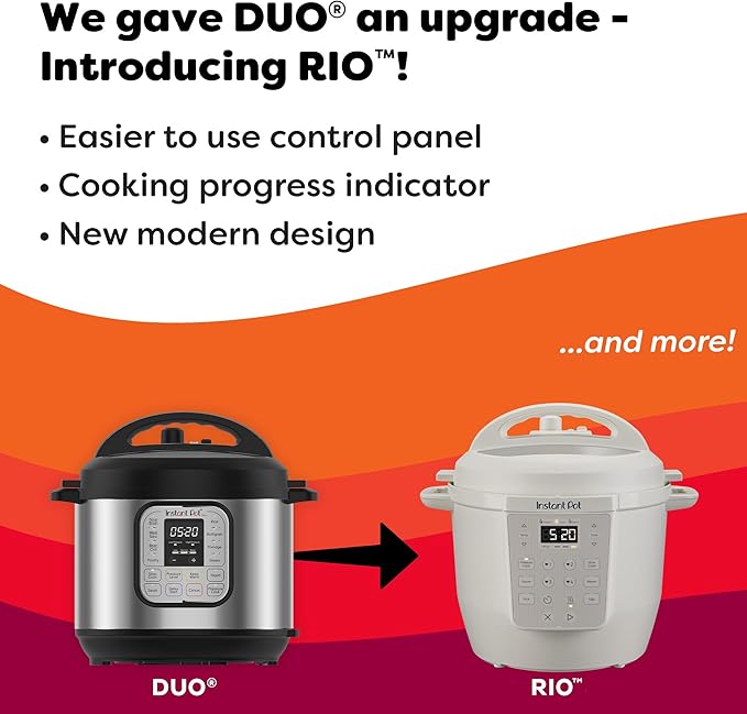 Instant Pot 6QT RIO 7-in-1 Multi-Cooker, Pressure Cooker, Slow cook, Rice Maker - Image 2