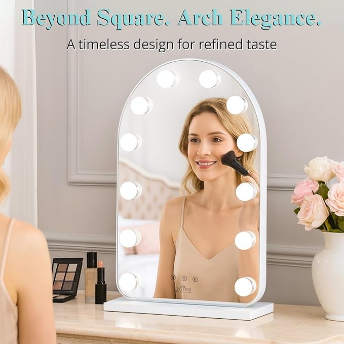 LUXFURNI Hollywood Mirror with Lights Makeup Mirror - Image 6