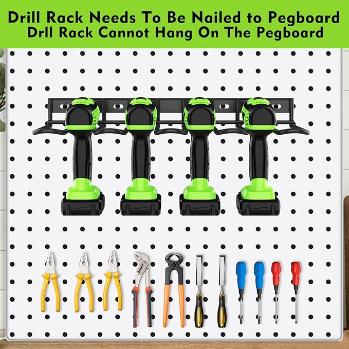 2 Pack Power Tool Organzier Wall Mount, Thicked Heavy Duty Drill Holder - Image 5