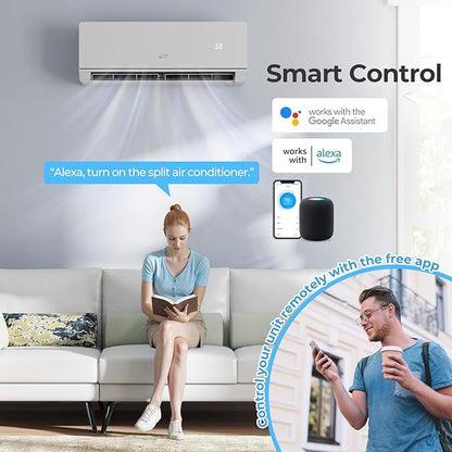 COSTWAY 12000 BTU Mini Split Air Conditioner & Heater, 208-230V WiFi Enabled 24 - Image 5