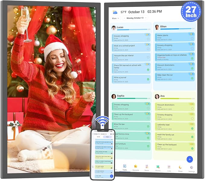 27" Smart Digital Calendar for-Family-Business-Planner by FULLJA