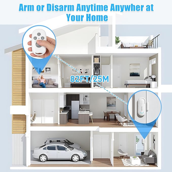 Sanjie Door Alarms for Kids Safety/Home Security/Dementia, Pool Door Alarm - Image 6