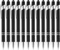 LINFANC 12 Pack Black Silver Ballpoint Pen by LINFANC