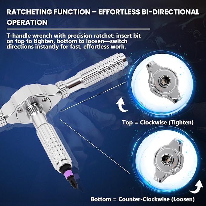 40-in-1 Magnetic Ratchet Screwdriver Set - Image 4