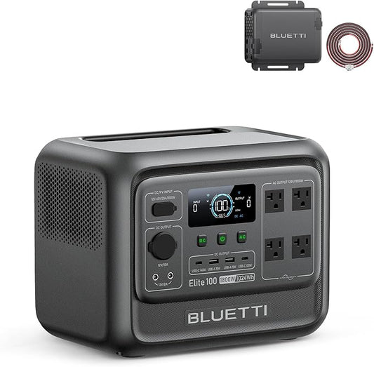 BLUETTI Elite 100 V2 Portable Power Station & Charger 1, 1024Wh LFP w/ 1800W AC by BLUETTI