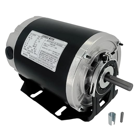 GF2054 Blower Motor 1/2 HP 115 Volt 60Hz 1725RPM 48 Frame Compatible by LEUNGOOMOTOR