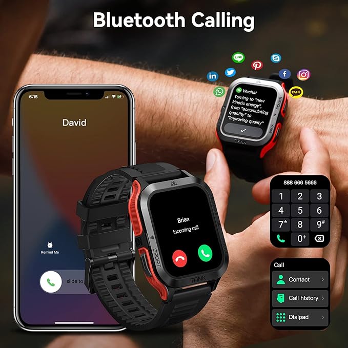AMAZTIM Smart Watch, 60 Days Extra-Long Battery, 50M Waterproof, Rugged - Image 3