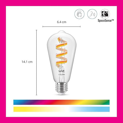 WiZ Connected Color ST19 Filament LED Smart Bulb - Image 2