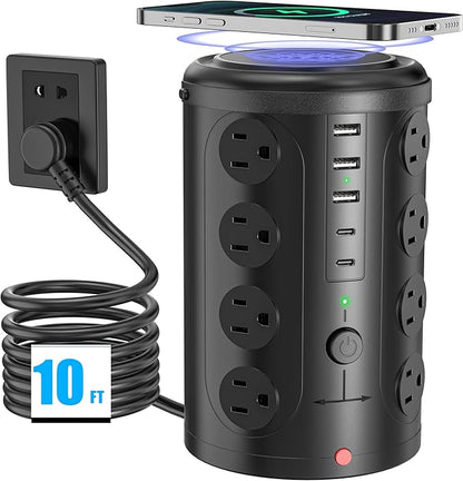 Surge Protector Power Strip, Desk Charging Station by Unknown
