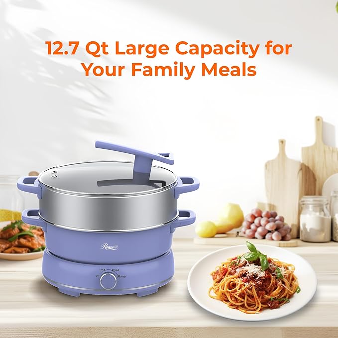 Rosewill 12.7 QT Electric Hot Pot Slow Cooker - Image 3