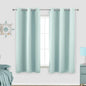 Mint/Seafoam Green Curtains for Bedroom 2 Panels Set, Retro Blackout Grommet by KOUFALL
