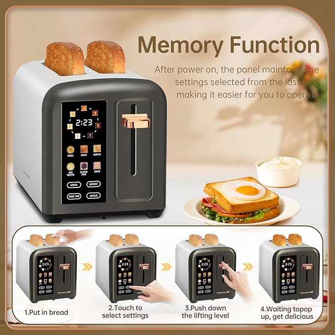 SEEDEEM Toaster 2 Slice, Real Touch Screen - Image 7