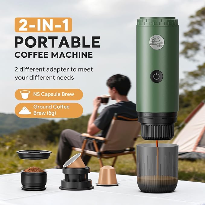 Portable Electric Espresso Machine, Travel Coffee Maker - Image 2
