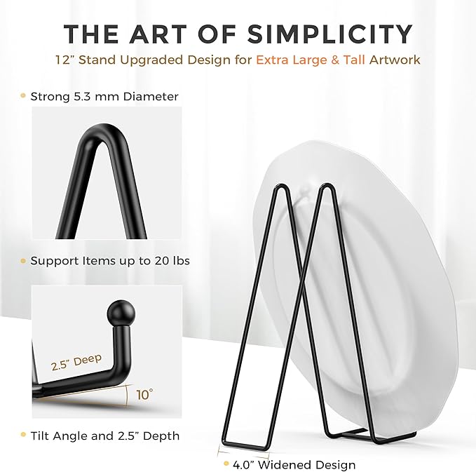 TR-LIFE 4 Pack 12 Inch Large Plate Stands/holder - Image 2