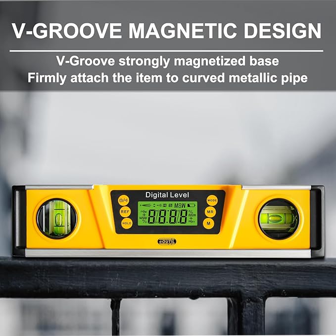 Digital Level and Protractor, 10 Inch IP54 Protected Electronic Bubble - Image 3