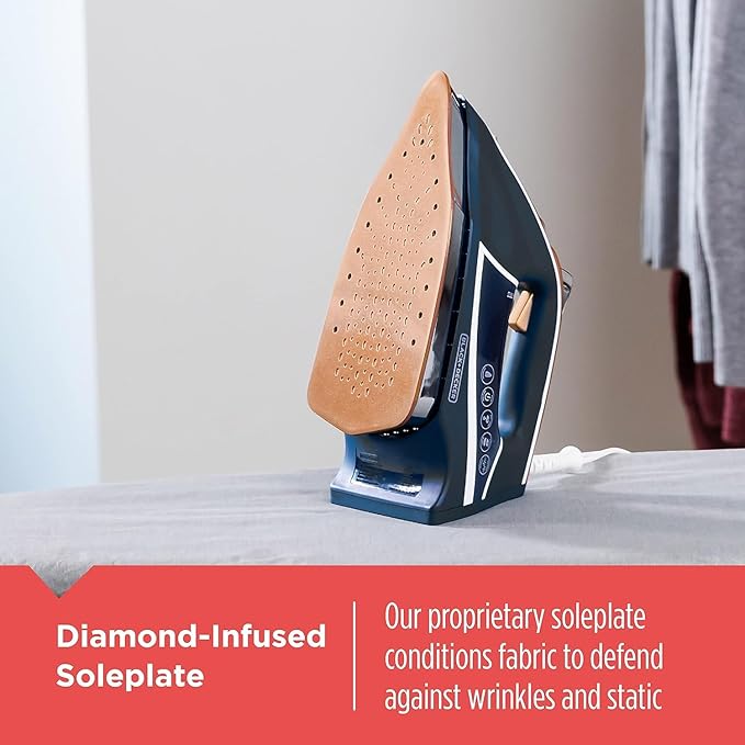Black+Decker Elite Pro-Series Steam Iron, 6 Settings 1700 Watt - Image 6