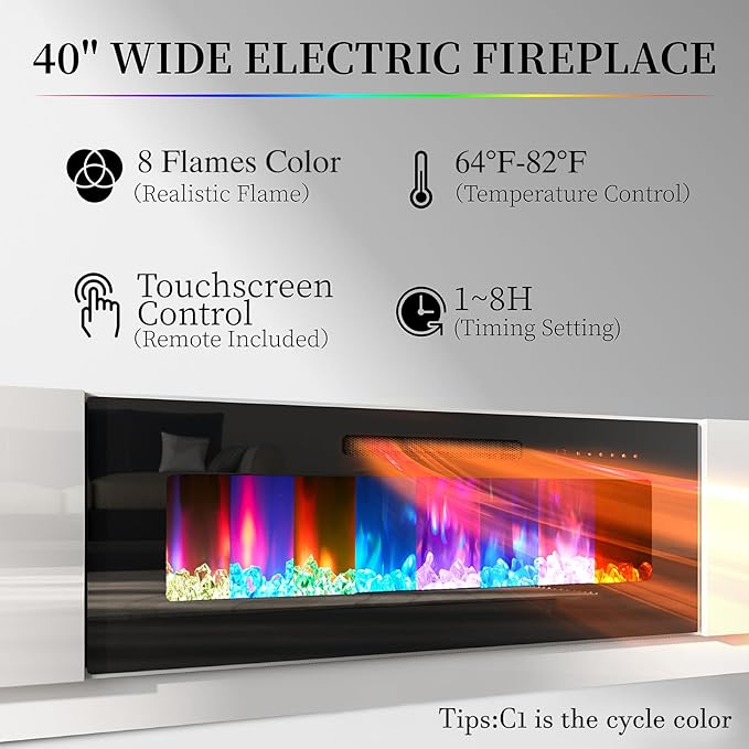 AMERLIFE Fireplace TV Stand - Image 2