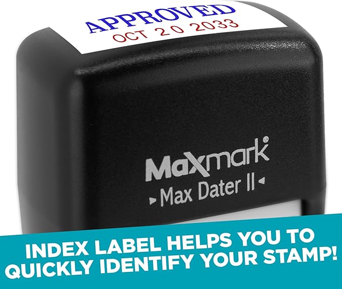 MaxMark Self-Inking Rubber Date Office Stamp - Image 3