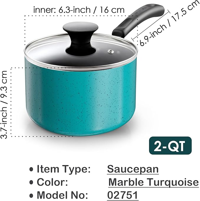 Cook N Home Non Stick Sauce Pan, 2 Quarts Saucepan - Image 3