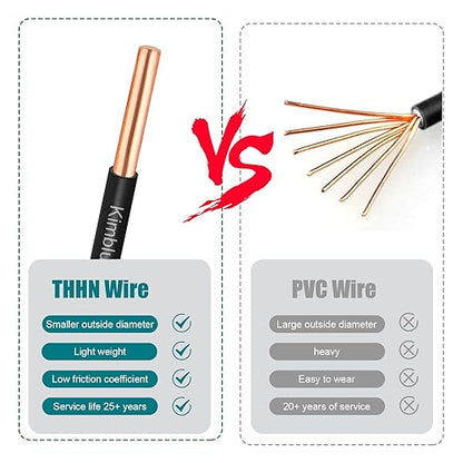 THHN Wire 10 Gauge 150 FT OFC Electrical Wire, 10 AWG Solid Copper Wire Rated - Image 4