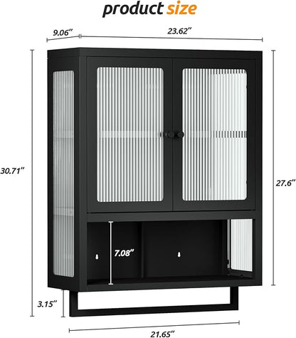 Bathroom Wall Cabinet, Over The Toilet Space Saver Storage Cabinet, Medicine - Image 7
