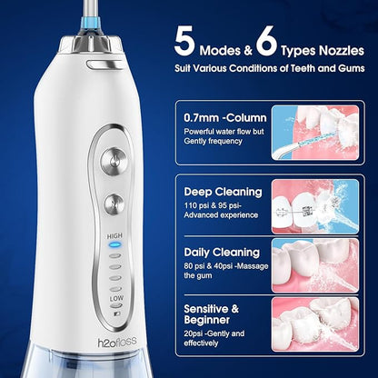 H2ofloss Water Dental Flosser Portable Dental Oral Irrigator - Image 3