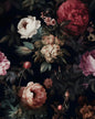 Black Vintage Floral Peel and Stick Wallpaper 17.5" x 118" | Waterproof Vinyl Self Adhesive Removable Renter Friendly Floral Contact Paper