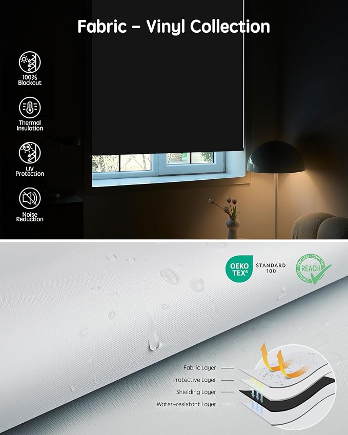 Yoolax Motorized Blinds with Remote, Automatic Window Shades Work with Alexa - Image 6