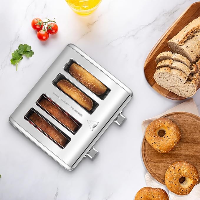 Stainless Steel Toaster, CUSIMAX 4 Slice Toaster - Image 7