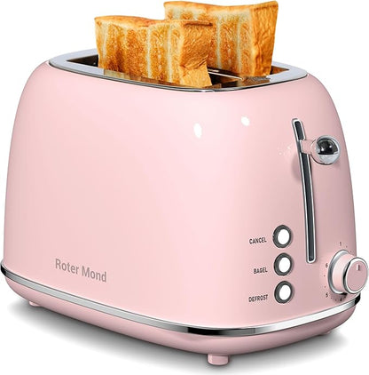 Roter Mond 2 Slice Toaster Retro Stainless Steel - Image 9