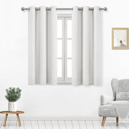 DWCN Room Darkening Curtains 45 Inch Length, Thermal Insulated Grommet Light by DWCN