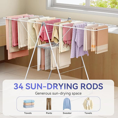 APEXCHASER Clothes Drying Rack, Foldable Oversized Drying Rack Clothing - Image 5