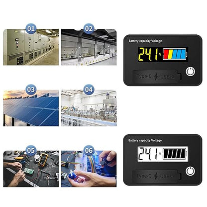 12V 24V Battery Capacity Indicators DC8-30V Leads Acid Lithium Voltages Tester - Image 2