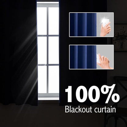 Anytime 100% Blackout Curtain 2 Panels Set, Thermal Insulated Window Drapes - Image 3