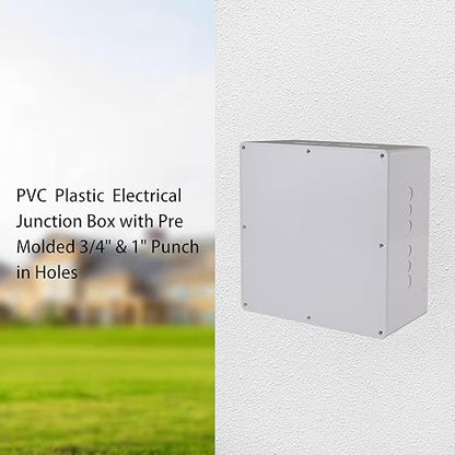 12" x 12" x 6" PVC Plastic Junction Box - Image 6