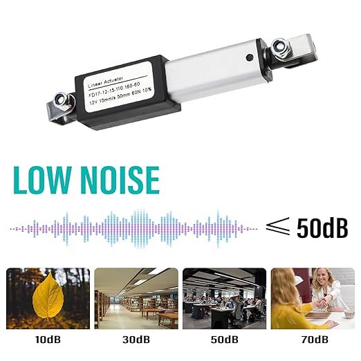 NORJIN 2 inch Stroke Mini Electric Linear Actuator 12V, Speed 0.6inch/s - Image 4
