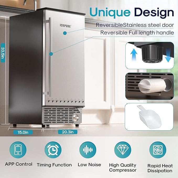 ICEPURE 15" Under Counter Ice Maker - Image 8