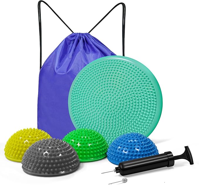 Wobble Cushion Set for Sensory Kids and Balance Training by Biguphate