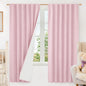 LAMIT 100% Blackout Linen Curtains, 72 Inches Linen Textured Thermal Bedroom by LAMIT