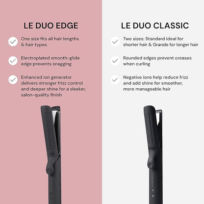 L'ANGE HAIR Le Duo Edge 360° Airflow Titanium Styler Blush | 2-in-1 Flat Iron - Image 5