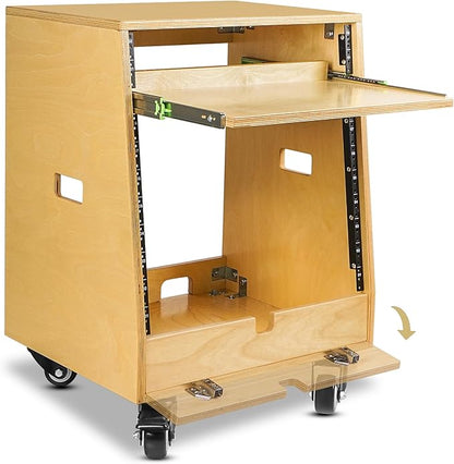 Sound Town DIY Slanted 10U Studio Rack, - Image 4