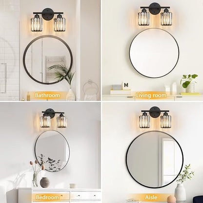 FDPBY Modern 2 Light Crystal Vanity Light, Compatible - Image 4