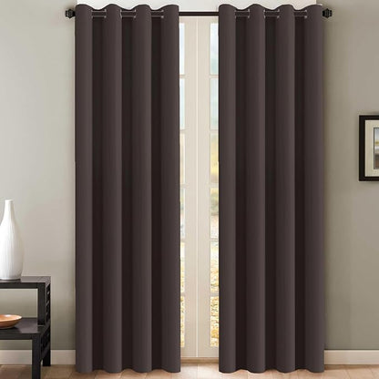 H.VERSAILTEX Brown Blackout Curtains by HVERSAILTEX