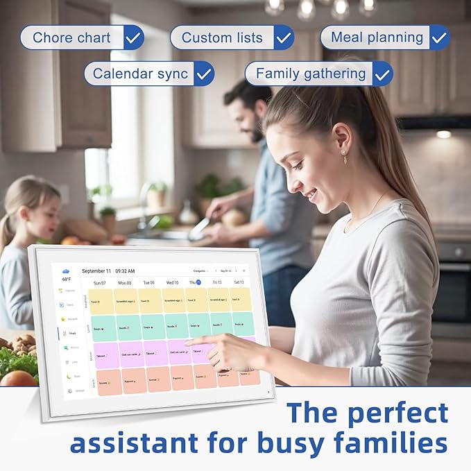 21.5 Inch Digital Calendar, Electronic Chore Chart, Smart Weekly and Monthly - Image 4