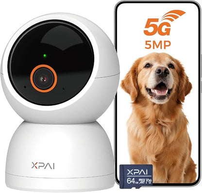 Indoor Camera Wireless, 3K Indoor Camera No Subscription, 360° Motion Detection by XpaiSecurity