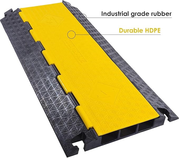 OranLite Rubber Cable Protector Ramp, Heavy Floor Cable Wire Cord Cover Speed - Image 7